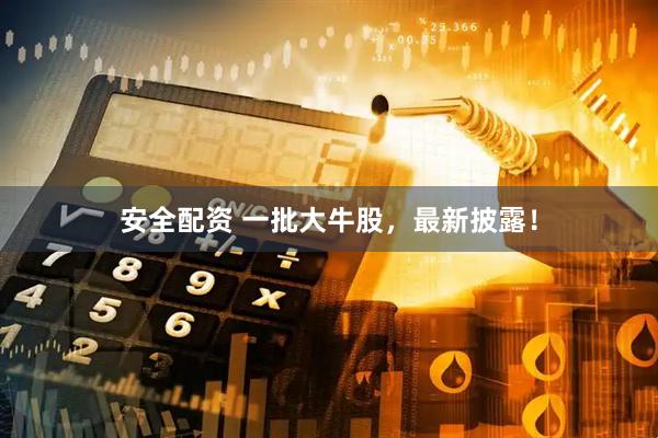 安全配资 一批大牛股，最新披露！